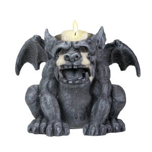 Estatuilla <span class=keywords><strong>de</strong></span> resina sentado <span class=keywords><strong>muerte</strong></span> portavelas estatua ornamento gótico negro parca figura - Product Image 3