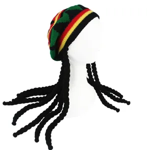 Горячая распродажа, высокое качество, индивидуальный логотип, унисекс, зимняя дышащая вязаная трикотажная ямайская берета, вязаная шапка для праздника, Хэллоуина