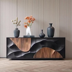 <span class=keywords><strong>Buffet</strong></span> moderne en <span class=keywords><strong>bois</strong></span> massif de luxe léger avec 5+ compartiments, grande capacité de rangement, meuble pour salon, meubles de maison - Product Image 2