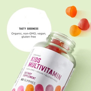 Oem vendite calde per bambini mulvitamina Gummies per bambini vitamine Super <span class=keywords><strong>verdi</strong></span> Gummies con omega <span class=keywords><strong>3</strong></span> DHA/EPA per la salute generale 60 conteggi - Product Image 4