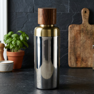 Shaker en acier inoxydable Accessoires de bar en métal Shaker à cocktail Shaker en bois au prix de gros - Product Image 2