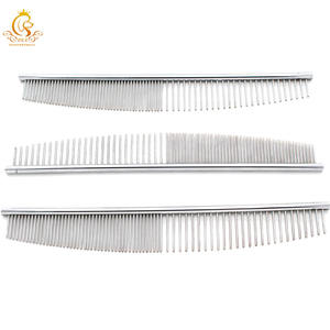 Peine para Mascotas EUR con Logotipo Personalizado, Peine <span class=keywords><strong>de</strong></span> Media Luna para Acabado del Pelo <span class=keywords><strong>de</strong></span> Perros, Peine <span class=keywords><strong>de</strong></span> Acero Inoxidable para el Cuidado Facial y el Estilismo del Pelo <span class=keywords><strong>de</strong></span> Gatos - Product Image 4