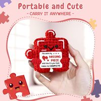Handgemaakte gehaakte puzzelstukjes, emotionele gebreide positieve puzzels, schattige romantische cadeaus voor vriendin, vrouw, Valentijnsdag