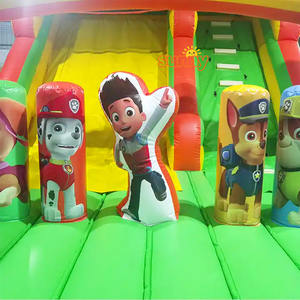 Château gonflable commercial Paw Patrol avec toboggan et zone de saut - Product Image 5