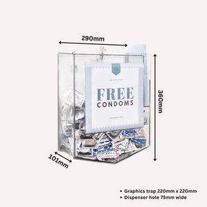 Wandmontierter durchsichtiger Acryl-Kondom-<span class=keywords><strong>Dispenser</strong></span> - Product Image 6