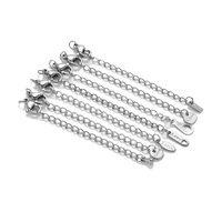Chaîne de 5 cm en acier inoxydable 18 carats gravée avec fermoir mousqueton pour la création de colliers et bracelets – Vente en gros de bijoux fantaisie