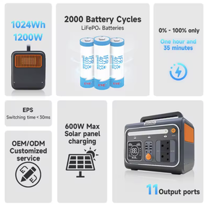 Portable Power Station 2000Watt <b>Solar</b> up Generator 3Kw MX-1200W/1024Wh, MX-1200W/1024Wh Portable Power Stations 2000watt <b>Solar</b> P - Product Image 1