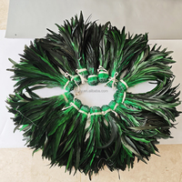 Plumes de coq teintes en gros, en guirlande, 30-35 cm, pour décoration de costumes de carnaval et de coiffes de samba