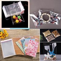 Sacs refermables auto-adhésifs imprimés en gravure BOPP, largeur 6 cm, pour bijoux, montres, lunettes, pierres précieuses, accessoires, emballage
