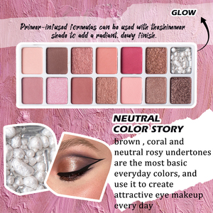 Luxurious 14-Color Eye Makeup Eye Shadow <strong>Palette</strong> High Rich Pigmented Matte Pearlescent Metallic Powder Eye Shadow <strong>Palette</strong> - Product Image 4