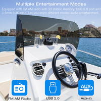 Stéréo marine JMC étanche 12V, lecteur FM AM rétro pour bateau avec récepteur audio à piston, accessoires pour yacht, ABS