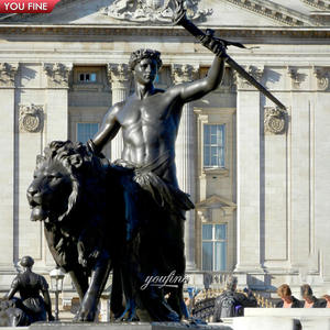 Escultura de <span class=keywords><strong>León</strong></span> y señora de bronce, escultura conmemorativa de <span class=keywords><strong>Victoria</strong></span>, decoración clásica al aire libre, famosa - Product Image 3