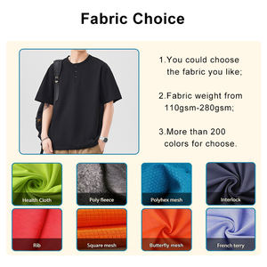 เสื้อฮีนลีย์ผลิตตามสั่ง ผ้าเปล่า 250GSM หนัก น้ำหนักมาก ผ้ายืด/ไนลอน แห้งเร็ว เสื้อผ้าสตรีทแวร์ แขนสั้น ยูนิเซ็กซ์ - Product Image 3