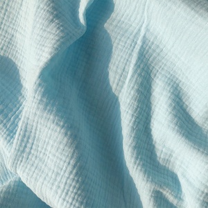 Vêtements doux pour bébé, bonne qualité, teint uni, 2 couches, tissu <span class=keywords><strong>de</strong></span> mousseline <span class=keywords><strong>de</strong></span> <span class=keywords><strong>coton</strong></span> à double <span class=keywords><strong>gaze</strong></span> par rouleau - Product Image 4