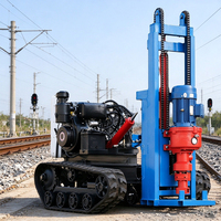 Foreuse pneumatique sur chenilles pour pieux et poteaux, petite foreuse de fond de trou 380V, profondeur de forage 30m