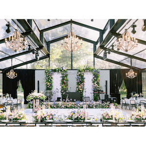 Black Aluminum Alloy and <strong>Glass</strong> Marquee Wedding Pavilion Transparent Atrium Movable Event Tent for Outdoor Use - Product Image 2