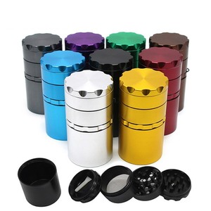 Wholesale OEM Logo Premium Metal with Storage Jar 50mm 5 Layer Aluminium <b>Herb</b> - Product Image 6