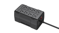 Parafoudre américain en cuivre à 8 prises 120V avec régulation de tension et ports USB pour usage domestique 300W/500W