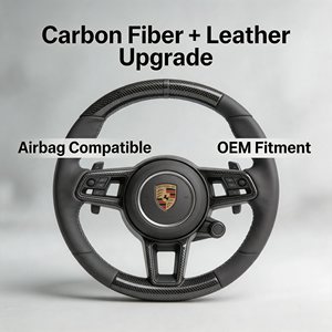 Volante de Fibra de Carbono Estilo GT Personalizado para Porsche Cayenne, Panamera, Macan, 718, 911, Accesorios de Modificación Interior - Product Image 4