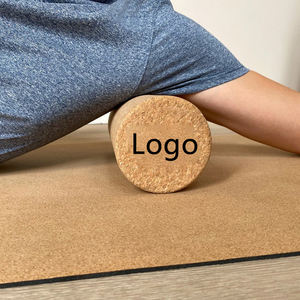 Ensemble de blocs de yoga en liège de haute qualité avec logo personnalisé, pour massage, relaxation, soulagement de la douleur et étirement, et ballon de yoga en liège, vente en gros - Product Image 5