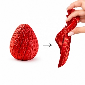 Juguete Antiestrés Creativo con Forma de Fresa Impreso en 3D, Juguete para Aliviar el Estrés, Estirable y Aprietable, Decoración de Escritorio para Niños y Adultos - Product Image 5