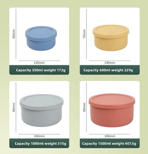 Boîte à lunch en silicone sans BPA OEM ODM, boîte bento pour enfants, contenants alimentaires isolés pour enfants, résistants aux fuites, utilisables au micro-ondes - Product Image 3