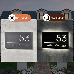 Numéros de <span class=keywords><strong>maison</strong></span> modernes éclairés par LED, panneau d'<span class=keywords><strong>adresse</strong></span> rétroéclairé, <span class=keywords><strong>plaque</strong></span> de chambre d'hôtel en acrylique imperméable <span class=keywords><strong>pour</strong></span> l'extérieur, <span class=keywords><strong>pour</strong></span> la <span class=keywords><strong>maison</strong></span> - Product Image 4