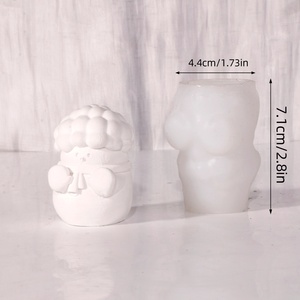 TangChu Snowman by Fireplace 4-Piece Candle Silicone Mold for Candle, Cake Topper & Cozy Holiday Decorations - Product Image 5