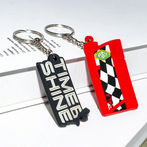 Custom Cartoon 2D/3D Soft Rubber PVC Carabiner Keychain with Zinc Alloy Durable & Eco-Friendly