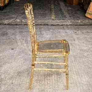 Vente en gros bon marché de chaise Napoléon en résine de cristal de glace durable pour mariage, événement, location de raboteuse - Product Image 3