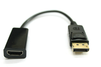 Adaptateur convertisseur DisplayPort vers HDMI 1080P prenant en charge le DP vers HDMI mâle vers femelle pour les applications audio et de haut-parleurs