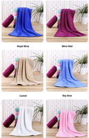 Serviette en microfibre OEM/ODM de luxe 400-420 g/m², taille et logo personnalisés, super douce, séchage rapide, inaltérable, pour cheveux et salons de beauté