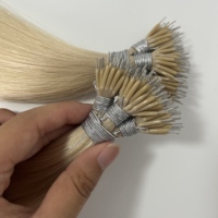 Extensions de cheveux Remy 100g en gros, alignées sur les cuticules, double tirage, sans nœuds, sans perte, pointe Nano Ring, cheveux mongols teints