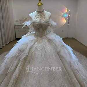 Robes de mariée de luxe, robes de bal de mariée à col cœur, dos nu orné de strass, robe de mariée Vestidos De Novia Lsjj81 - Product Image 6