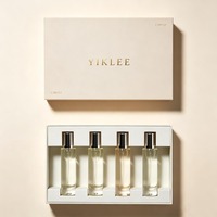 Coffret Découverte de Parfums Miniatures Premium 6 pièces, Boîte Cadeau en Papier à Couvercle Rabattable pour Eau de Parfum, Échantillons d'Huiles Essentielles 1.5/2/2.5ml