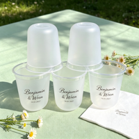 Gobelet en plastique personnalisé de 16 oz en forme de U, à fond rond givré, pour thé au lait aux bulles, smoothies, jus, boissons, avec couvercles, pour les cocktails