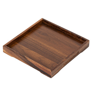 Walnut Wood <b>Tray</b> Square Serving Platter Handmade For Hotel Tea Coffee Dining - Product Image 5