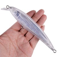 Top Right LB0001 Blanks de leurres vierges non peints pour la fabrication de leurres DIY, type Jerkbait