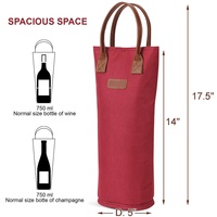 Sac isotherme souple réutilisable en aluminium avec poignée pour 1 bouteille, sac cadeau pour vin, idéal pour l'emballage alimentaire