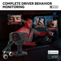 Caméra de surveillance conducteur IA DMS avec avertissement de fatigue, détection de distraction, vision nocturne IR pour la sécurité des flottes de camions et bus, alerte active