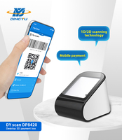 Caja de pago móvil DP8420, escáner de código QR de código de barras 2D, interfaz USB, fuente de luz LED, tableta Android, escritorio de escaneo al por menor