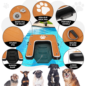 Plataforma Flotante FBSPORT para Lanzamiento de Kayaks, Tabla Inflable, Muelle Marino para Perros - Product Image 2