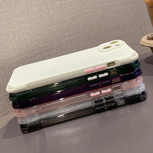 Funda de teléfono transparente ultrafina anticaída de cuatro esquinas para iPhone 15 14 <span class=keywords><strong>13</strong></span> 12 11 Pro Max Tpu funda protectora suave - Product Image 5