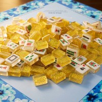 Alas Mahjong Mewah Motif Burung dan Bunga Pir Gaya Chinoiserie Amerika, Anti Selip, Peredam Suara, Dapat Dicuci, untuk Ubin Mahjong, Hiburan