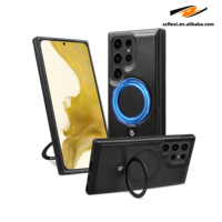 Étui de téléphone magnétique en cuir PU de luxe pour Samsung Galaxy S26 S25 S24 S23 S22 Ultra Plus A15 A35, étuis de charge sans fil