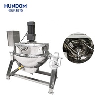 Machine industrielle de cuisson de bouilloire de mélangeur de cuisson d'agitateur de confiture de sauce automatique avec le chauffage de vapeur de gaz