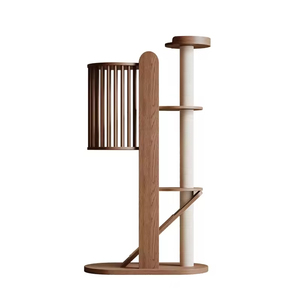 FEITU 도매 실내 고양이 클라이밍 타워 맞춤형 럭셔리 반려동물 가구 고양이 콘도 해먹 원목 캣 트리 - Product Image 2