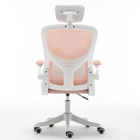 Chaise de bureau en maille respirante certifiée CE pour le bureau à domicile, chaise ergonomique pour ordinateur avec accoudoirs rabattables
