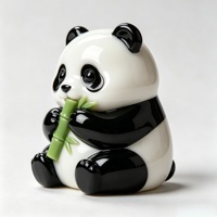 Sculptures de panda en bambou BZY, tailles personnalisables, styles extérieur ou bureau, statues en résine pour la décoration de la maison ou du jardin