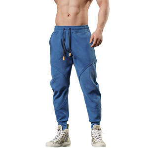 Pantalon de sport décontracté pour hommes Automne Hiver Logo personnalisé Coupe ample Couture tridimensionnelle Fitness Running Training - Product Image 3